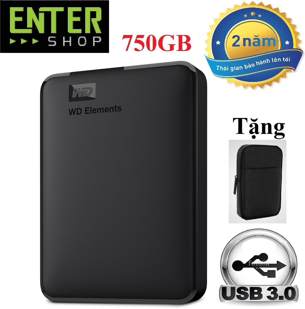 Ổ cứng di động HDD Western Digital 750GB Elements 2.5 Series USB 3.0