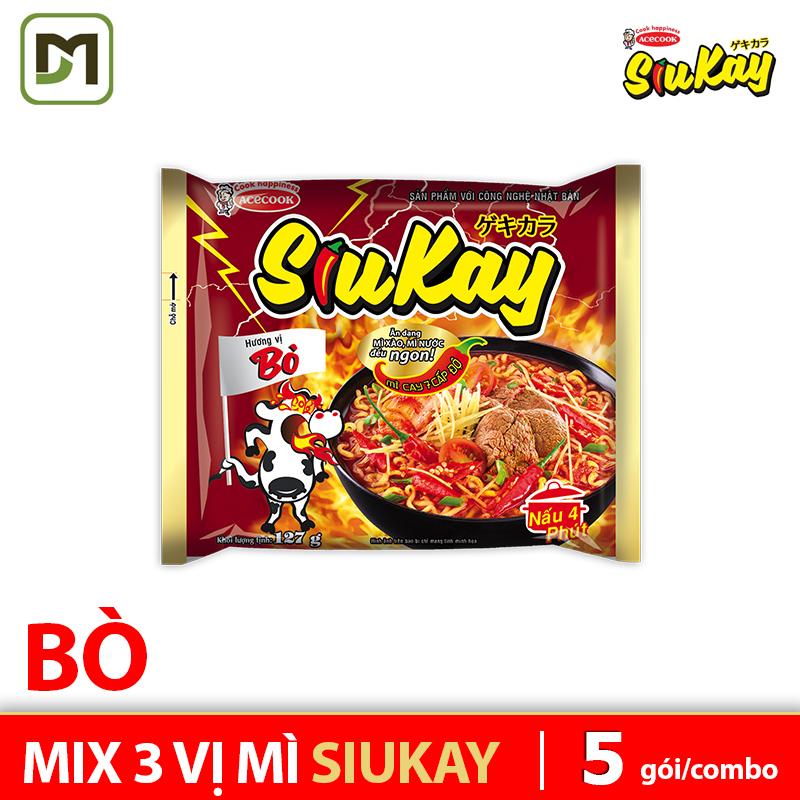 Mì SiuKay Hải Sản 128g combo 5 gói