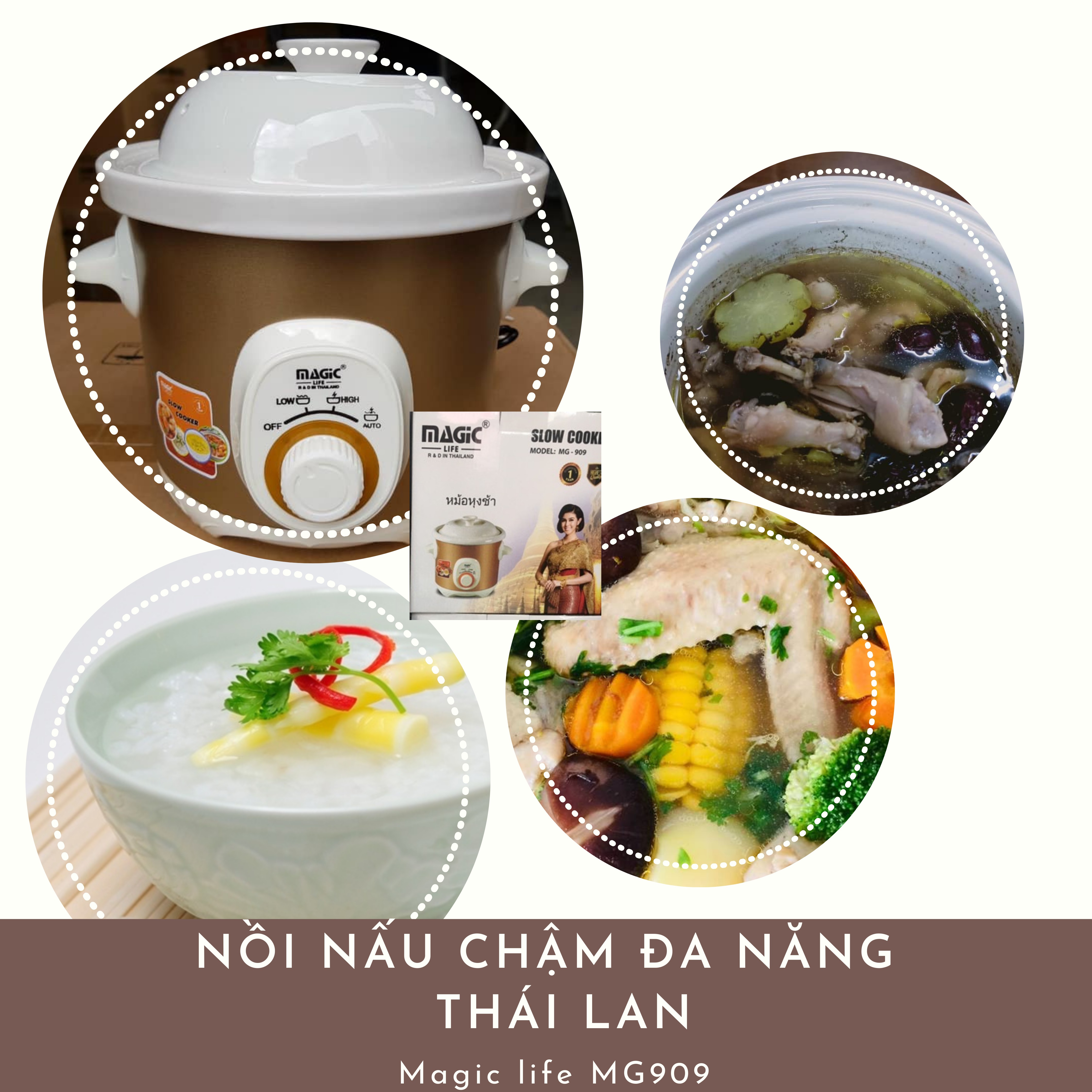 NỒI HẦM NẤU CHẬM ĐA NĂNG MagicLife MG-909