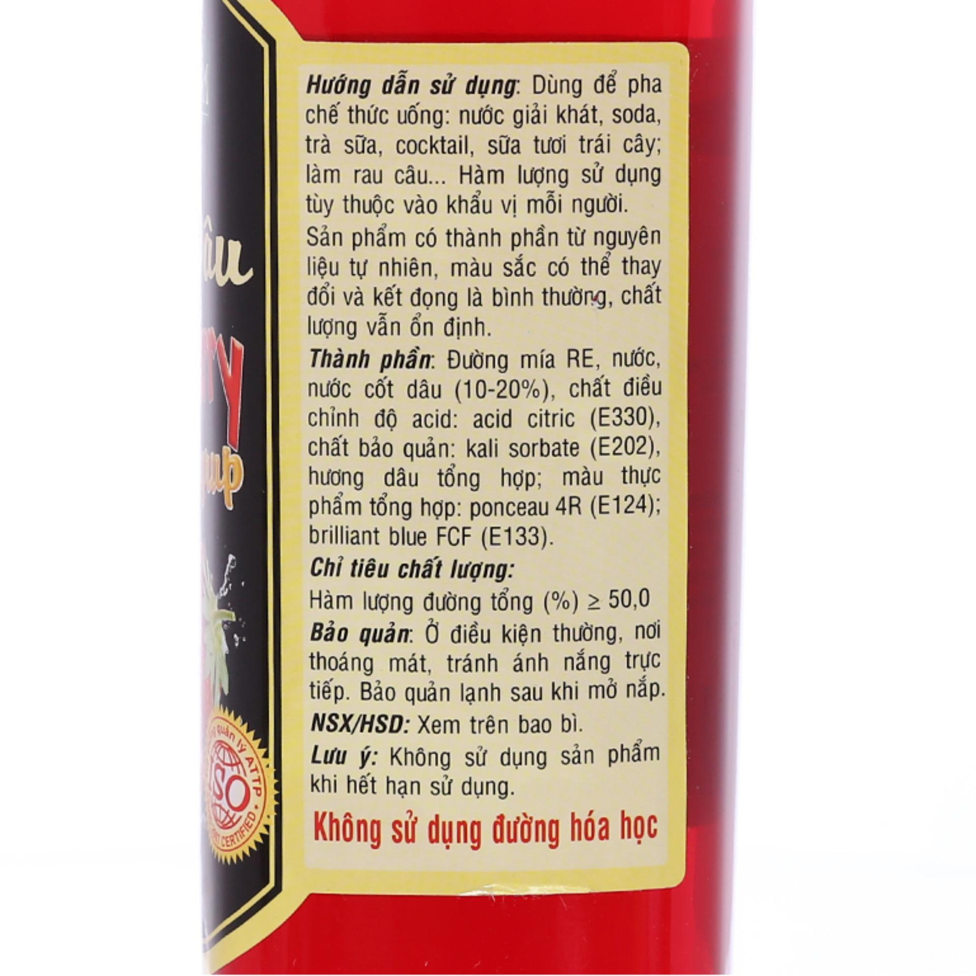Siro Golden Farm Dâu 520ML