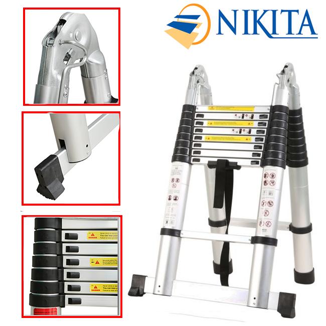 Thang nhôm rút đôi NIKITA AI64