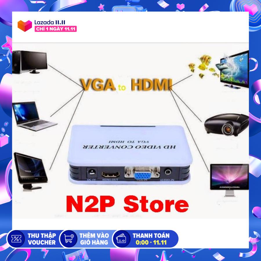 Bộ chuyển VGA sang HDMI FJ VH001