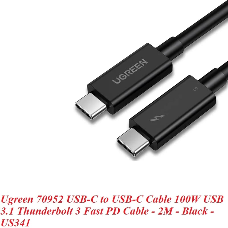 CÁP USB TYPE-C THUNDERBOLT 3 HỖ TRỢ PD UGREEN 70952