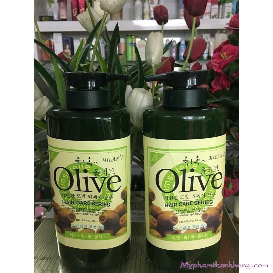 Cặp Dầu Gội Xả Olive 800ml