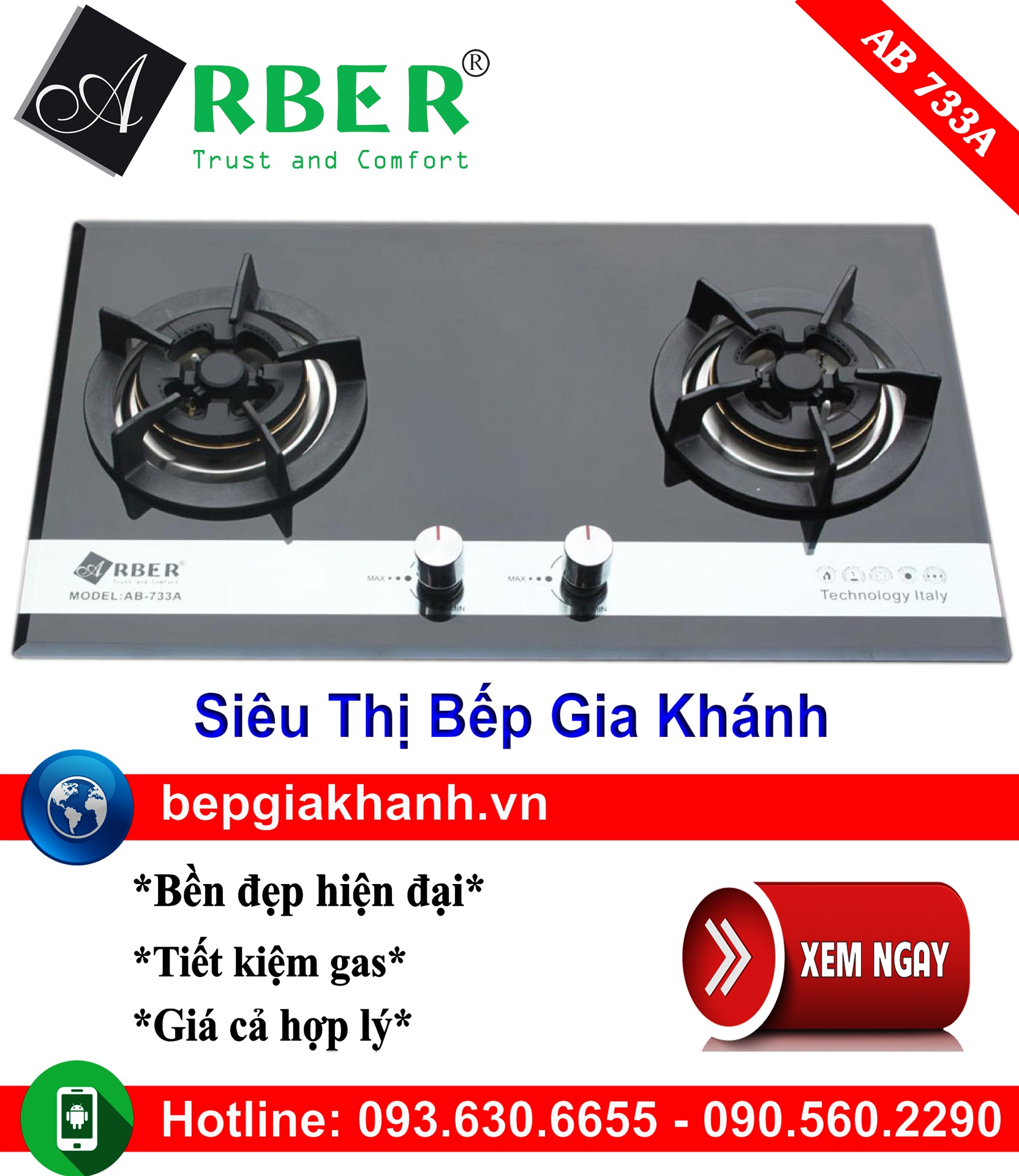 Bếp gas Arber AB733A