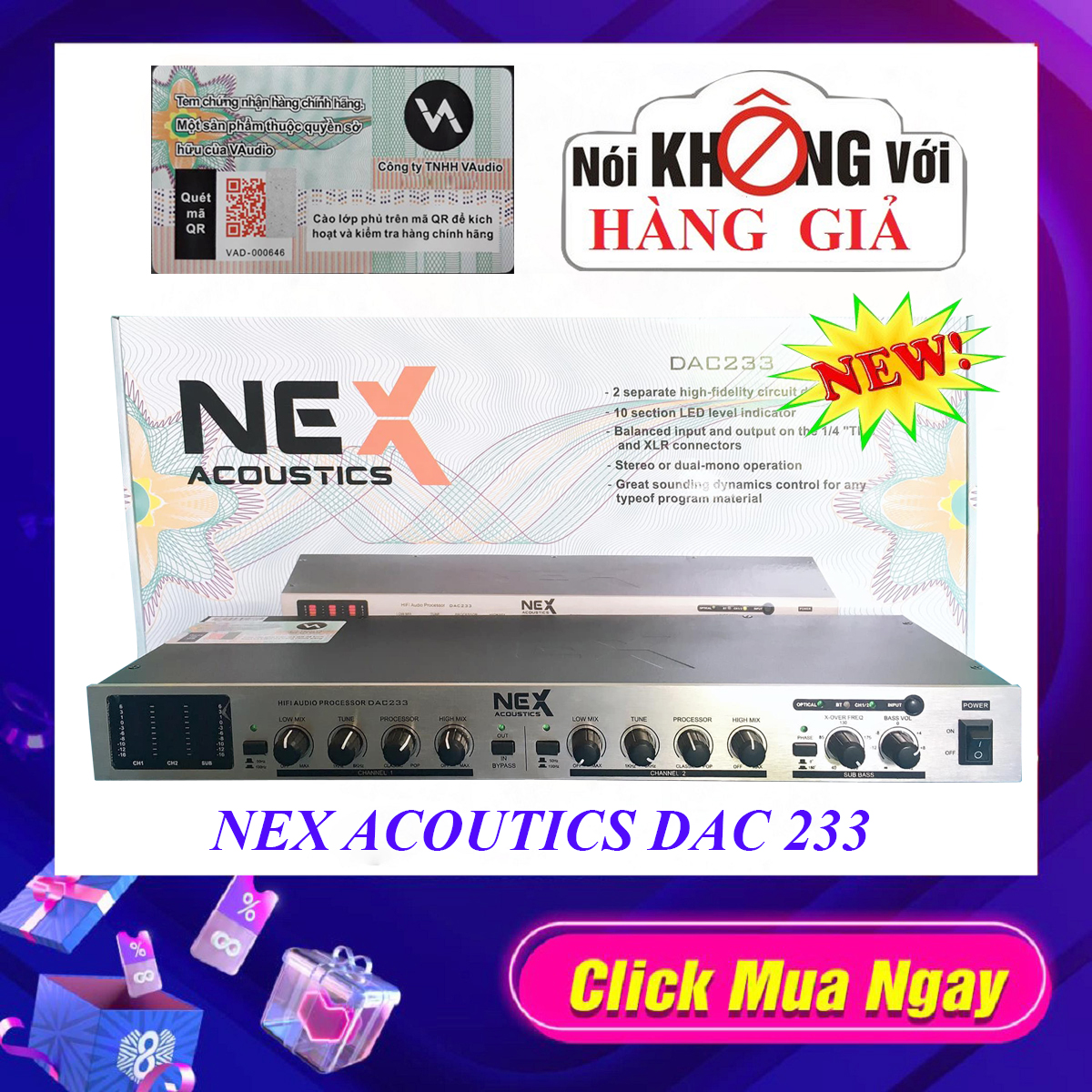 Máy nâng tiếng hát NEX Acoustic DAC 233
