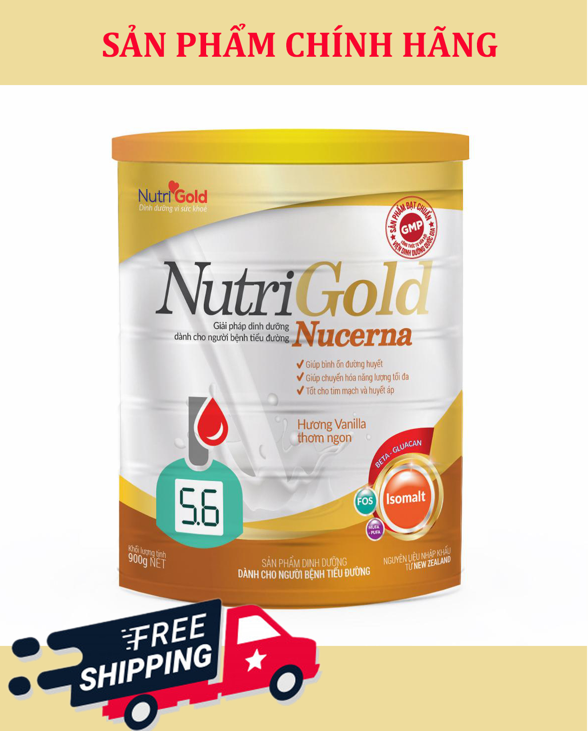 Sữa Nucerna 400g hương vani cho người tiểu đường