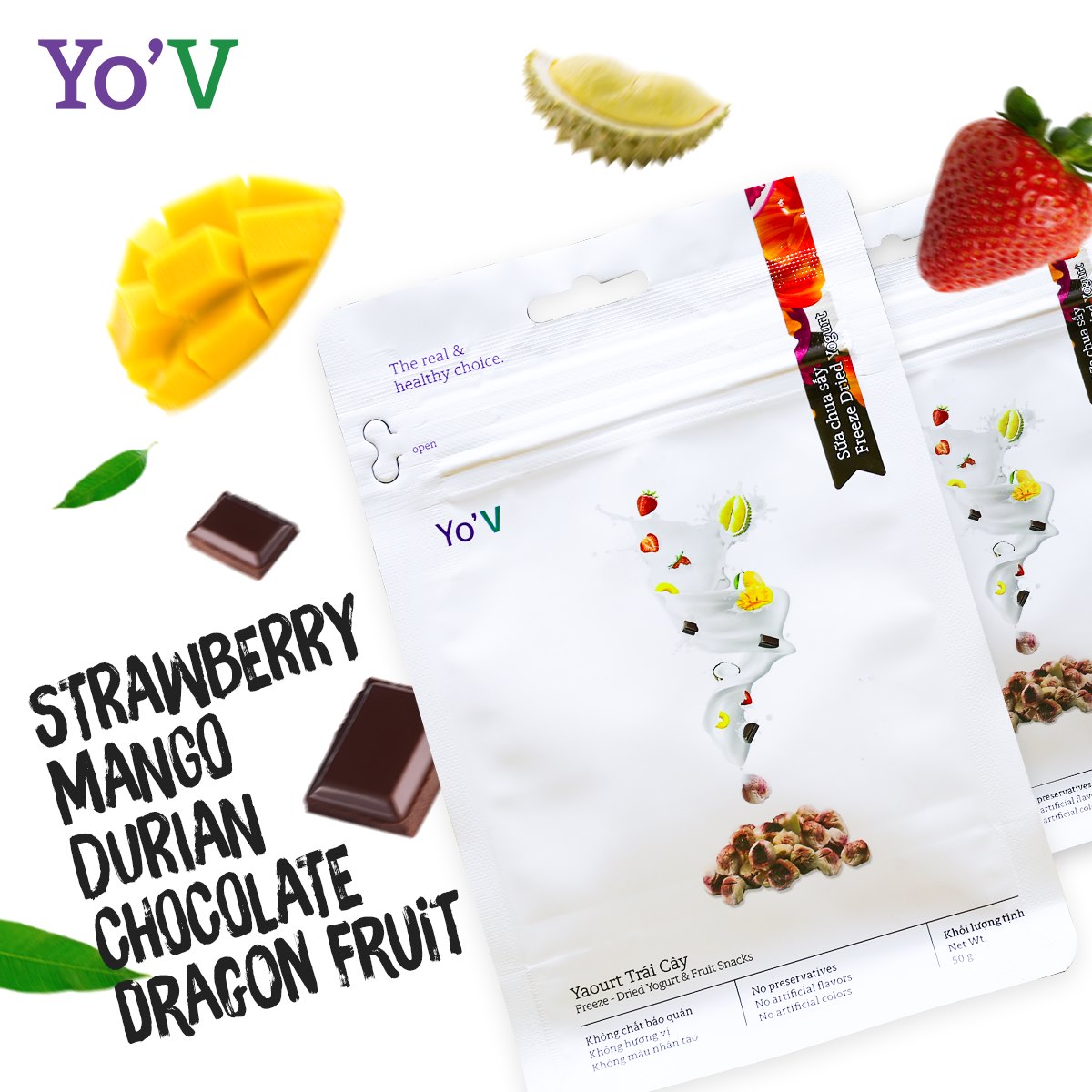 Sữa chua sấy Yo'V thập cẩm 50g
