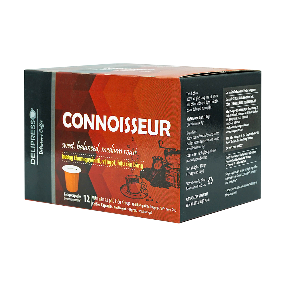 Cà phê Delipresso Connoisseur 12 viên