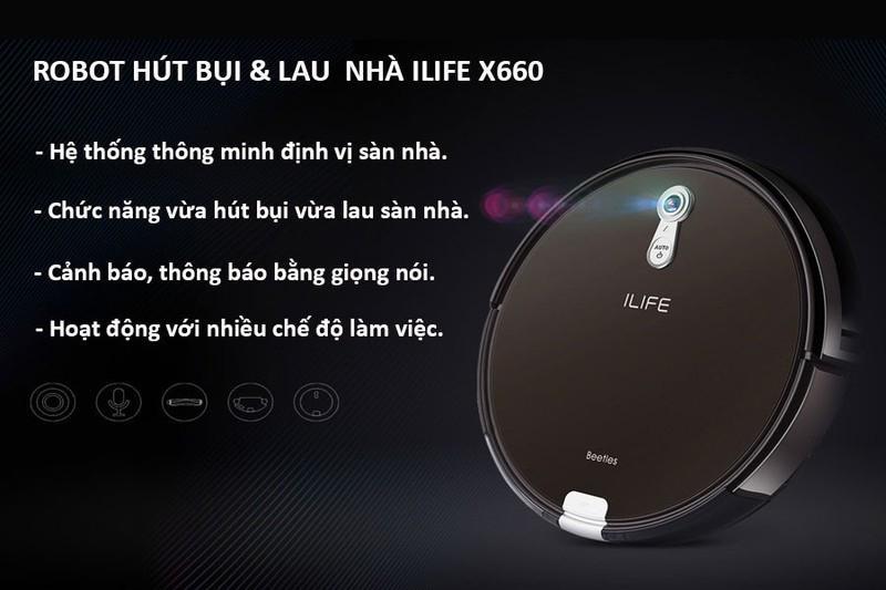 Robot hút bụi lau nhà iLife X660