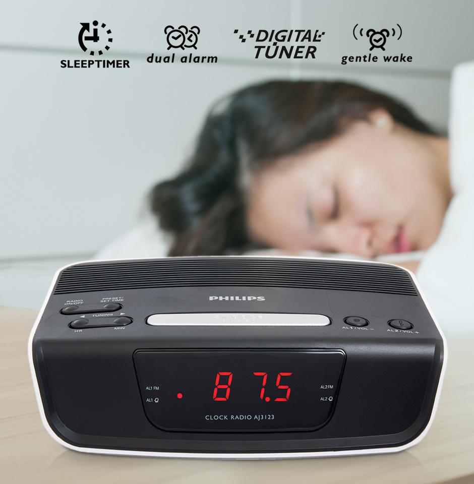 Đài radio đồng hồ báo thức Philips AJ-3123