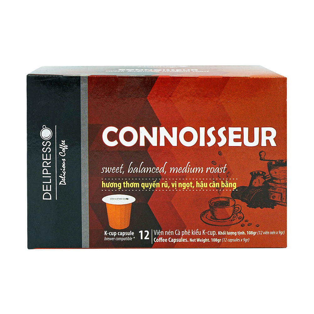 Cà phê Delipresso Connoisseur 12 viên
