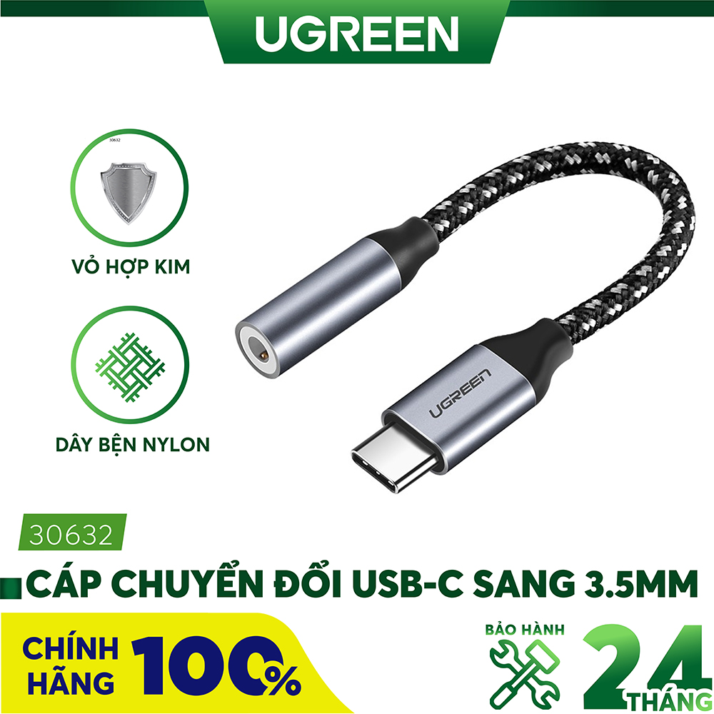 Cáp USB C to 3.5mm Headphone Jack Ugreen 30632