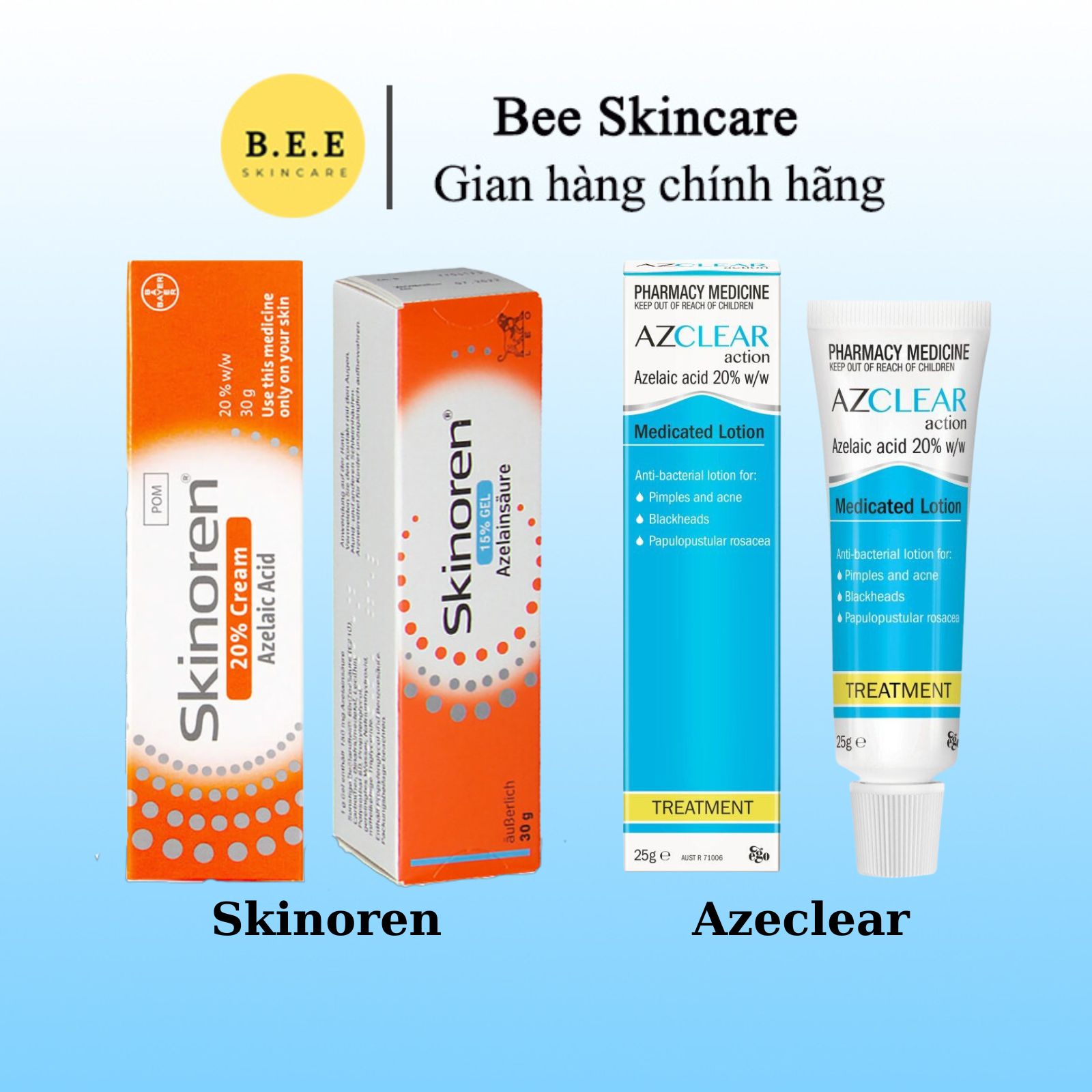 Kem dưỡng Gel SKINOREN ACID AZELAIC 15 Lazada vn