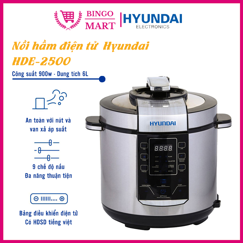 Nồi Hầm Điện Tử Hyundai HDE-2500S 6L