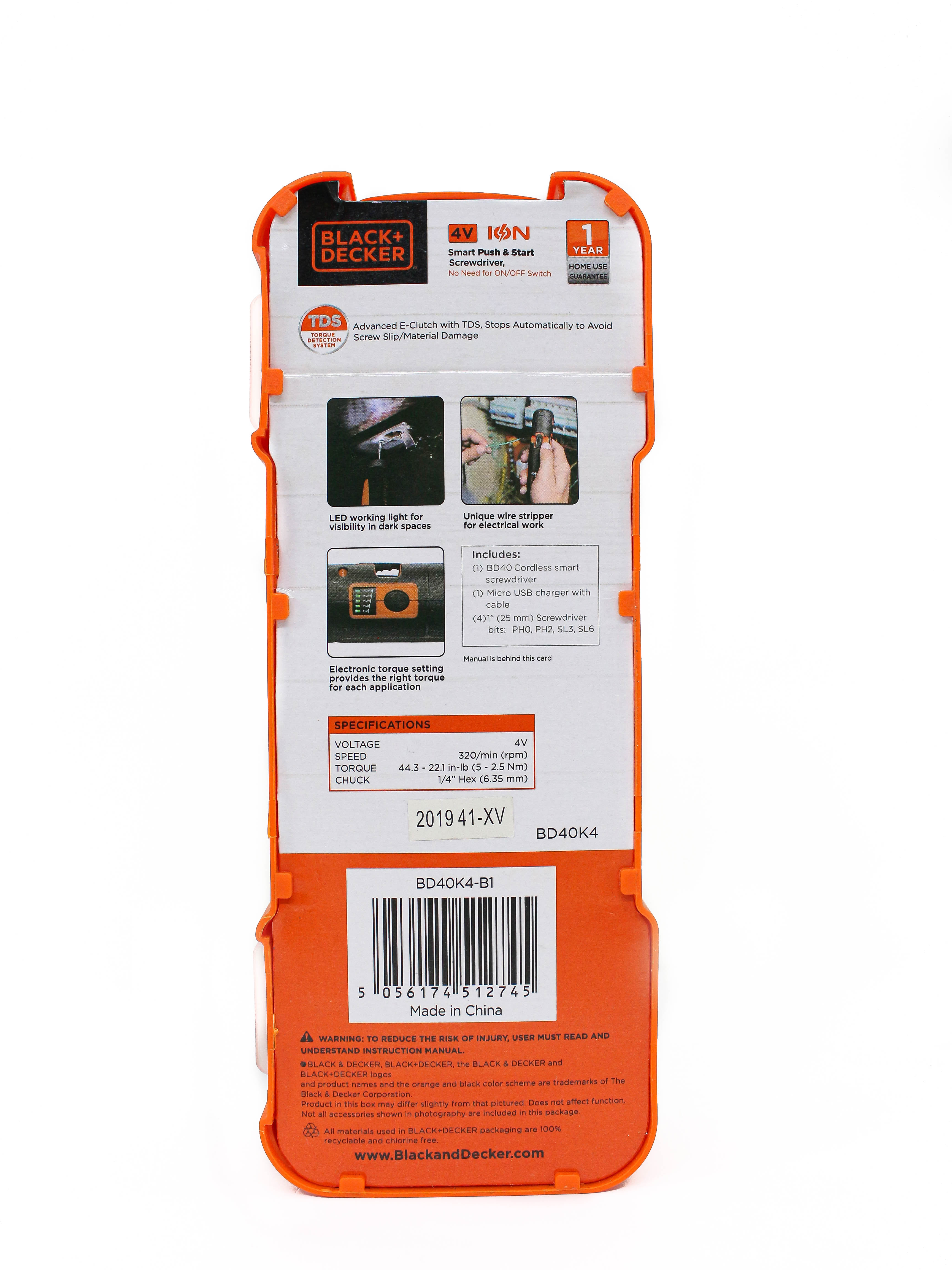 MÁY BẮT VÍT BLACK&DECKER BD40K4