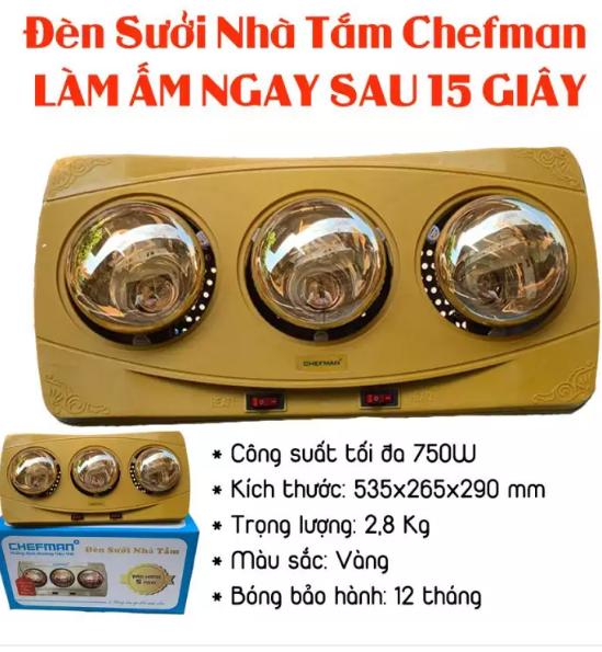 ĐÈN SƯỞI CHEFMAN CM-623B 3 BÓNG