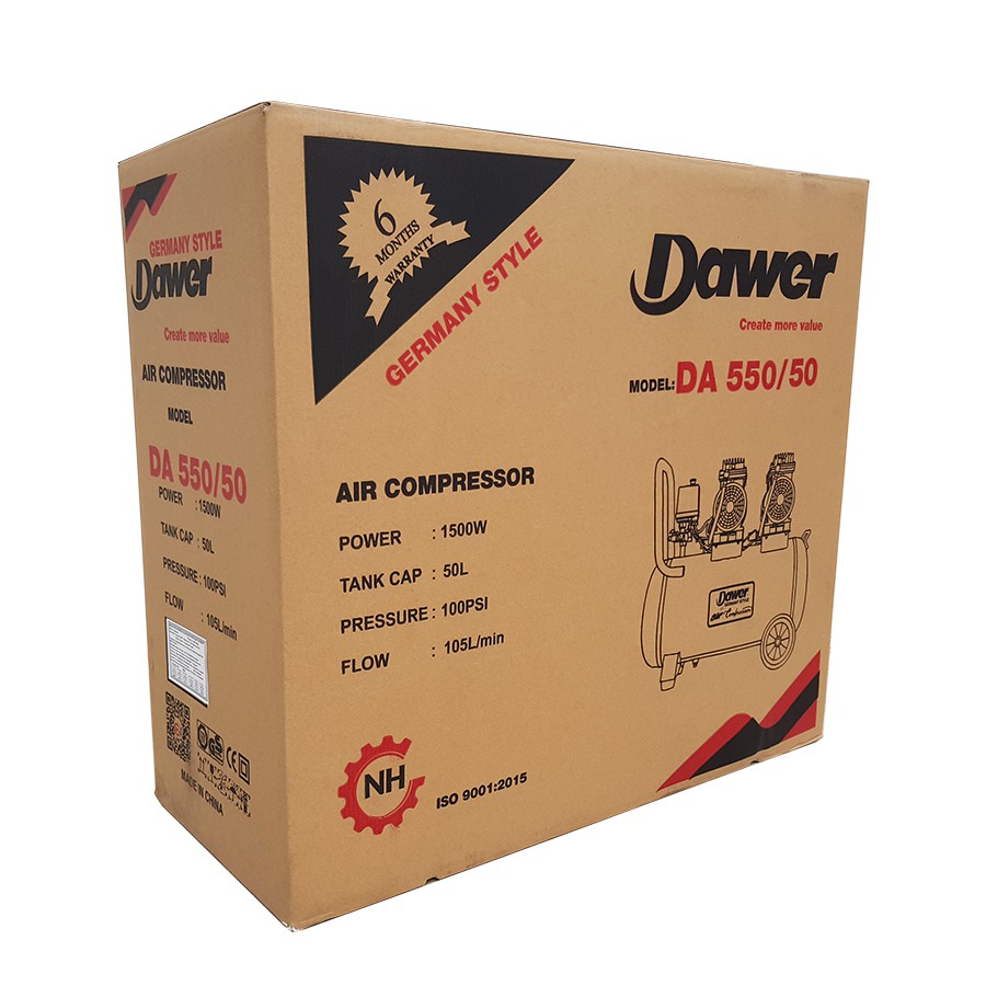 MÁY NÉN KHÍ KHÔNG DẦU DAWER DA550-50