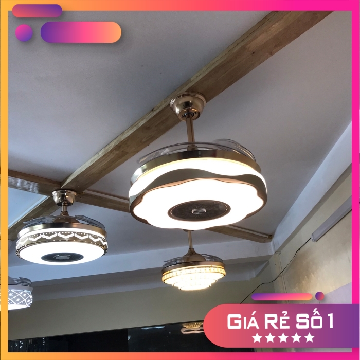 Quạt trần đèn giấu cánh 8074