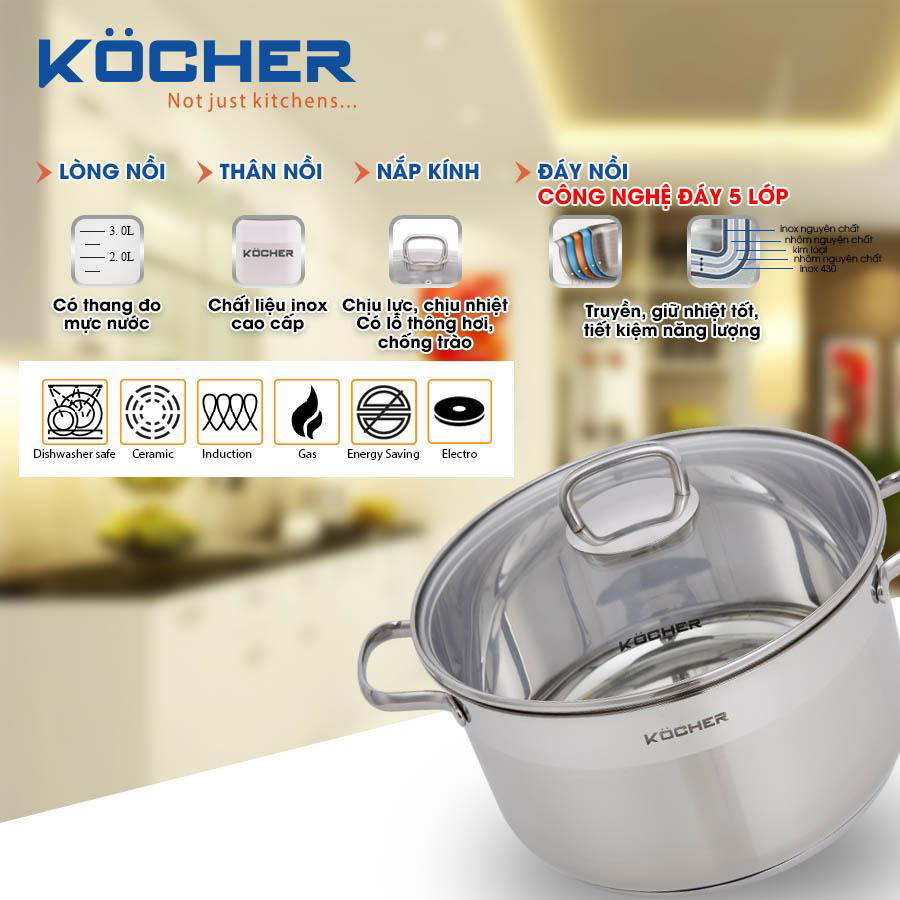 BỘ NỒI 5 MÓN KOCHER LUBECK