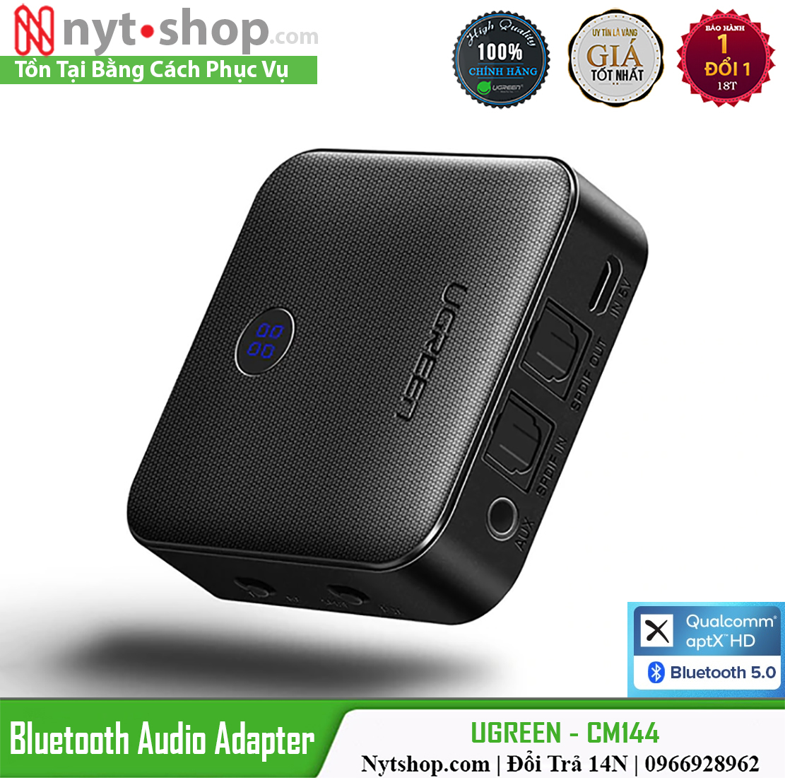 Bộ chuyển đổi bluetooth converter Ugreen CM144