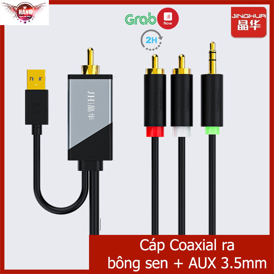 CÁP CHUYỂN ÂM RA BÔNG SEN AV VÀ AUX 3.5MM JINGHUA Z235