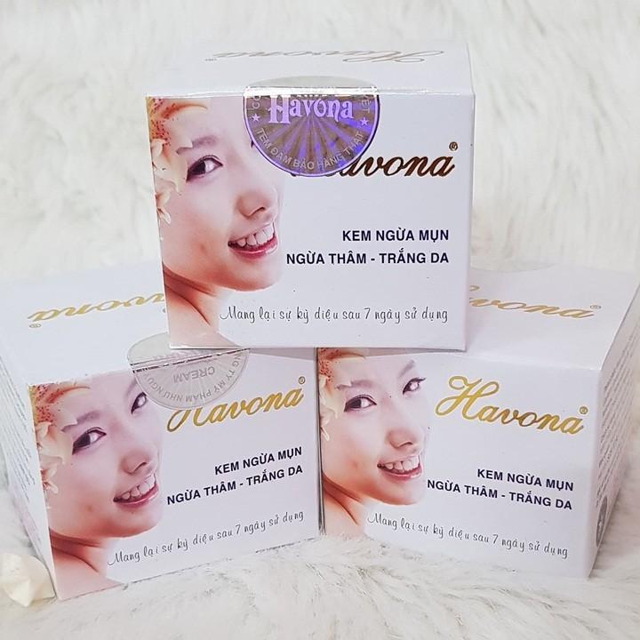 Kem ngừa mụn trị thâm trắng da Havona
