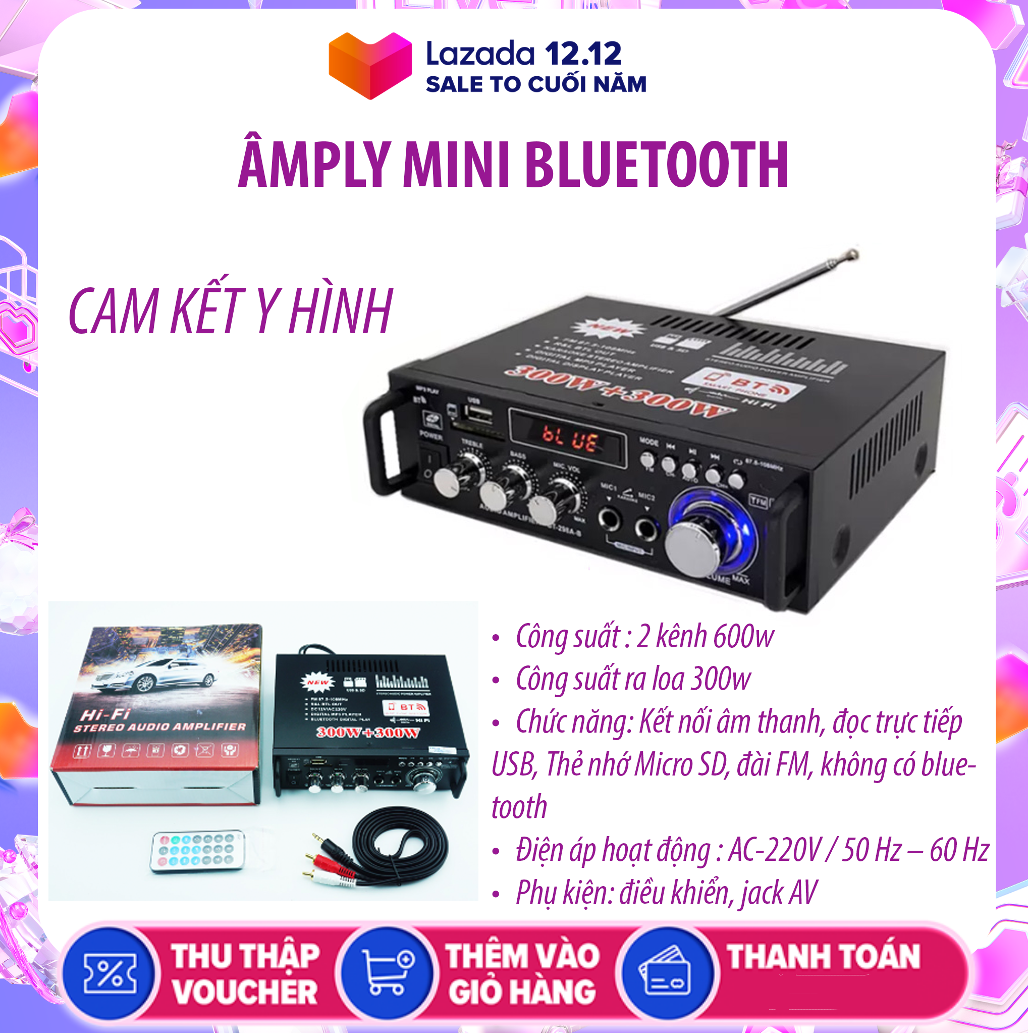 Amply Mini Bluetooth BT-298A