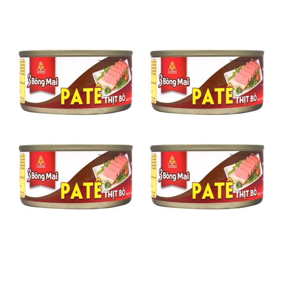 Pate thịt bò 3 Bông Mai Vissan hộp 150g