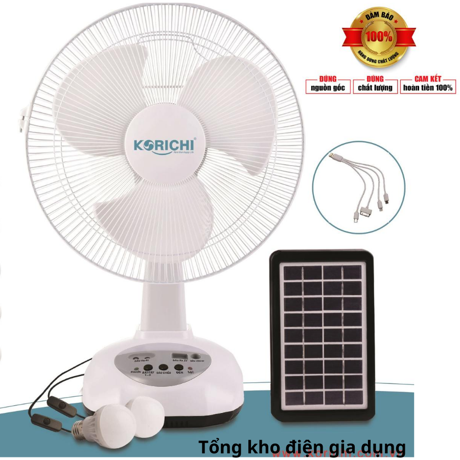QUẠT SẠC TÍCH ĐIỆN KORICHI KRC-6300
