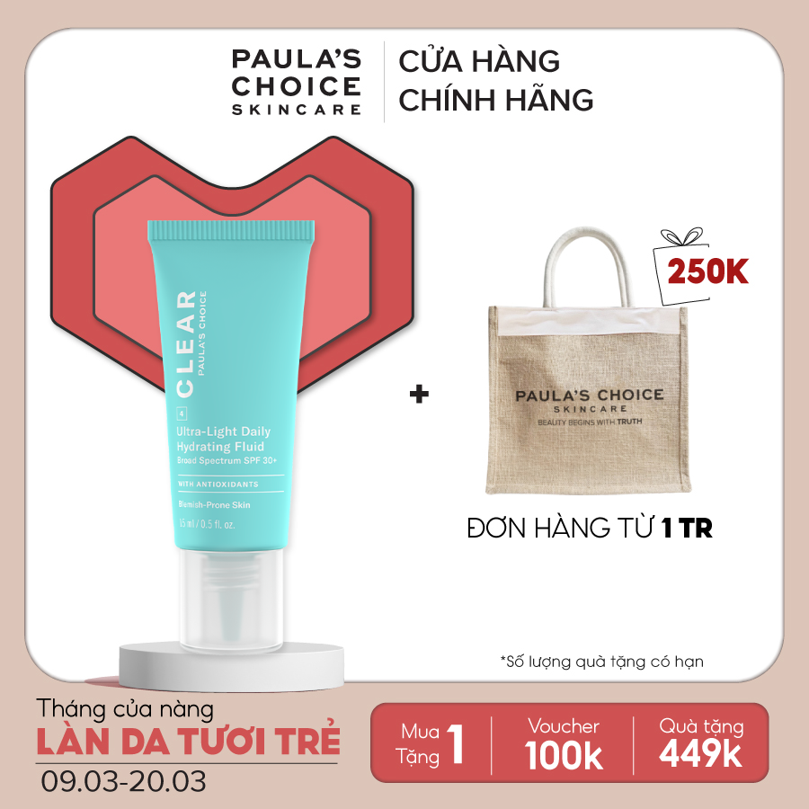 Kem dưỡng da chống nắng Clear Ultra-Light Daily Fluid SPF 30+ 15ml
