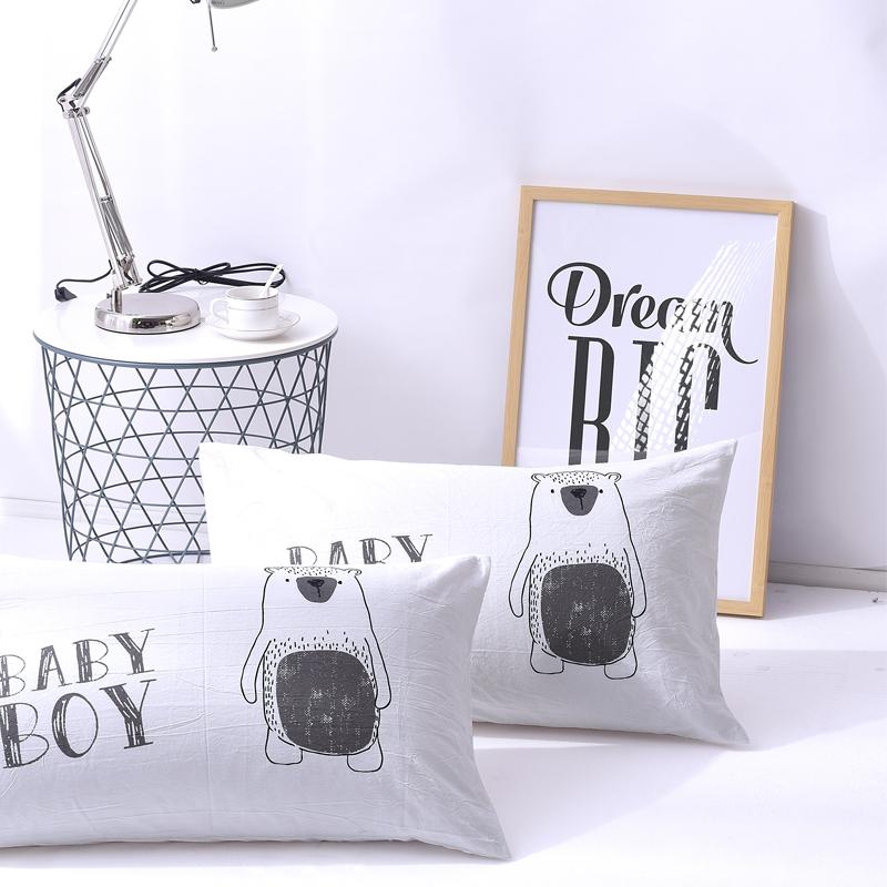 Trái Tim Ấm Áp Sở Bông Giặt Nước Vỏ Gối Cặp 100% Cotton Vỏ Gối Vỏ Gối 100% Cotton Thoáng Khí Khăn Gối