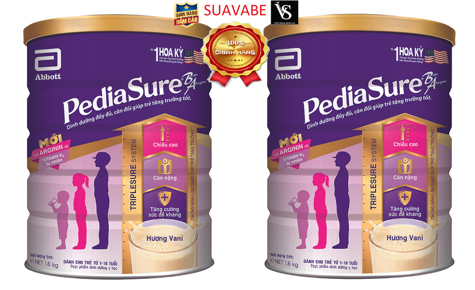 COMBO 2 SỮA ABBOTT PEDIASURE 1.6KG 1-10 TUỔI