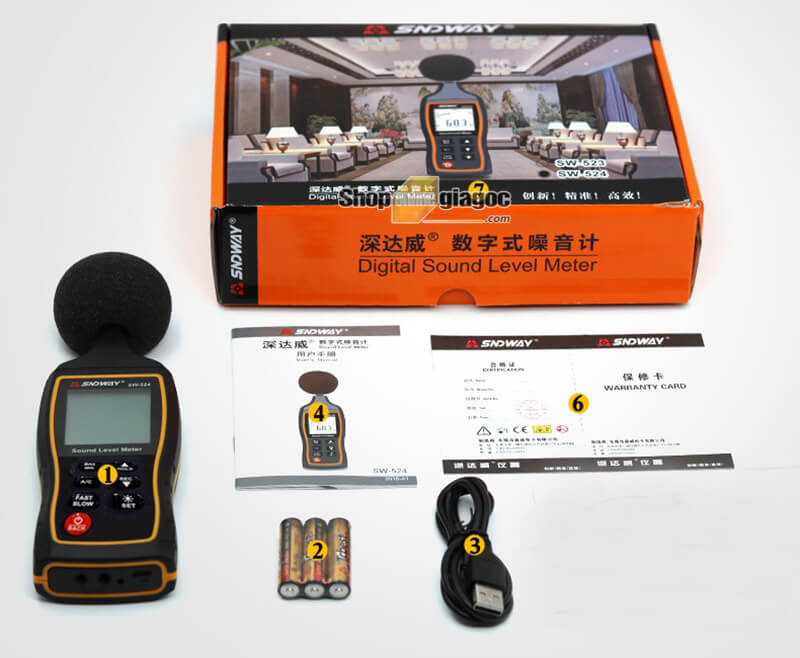 Máy Đo Âm Thanh SNDWAY SW-524