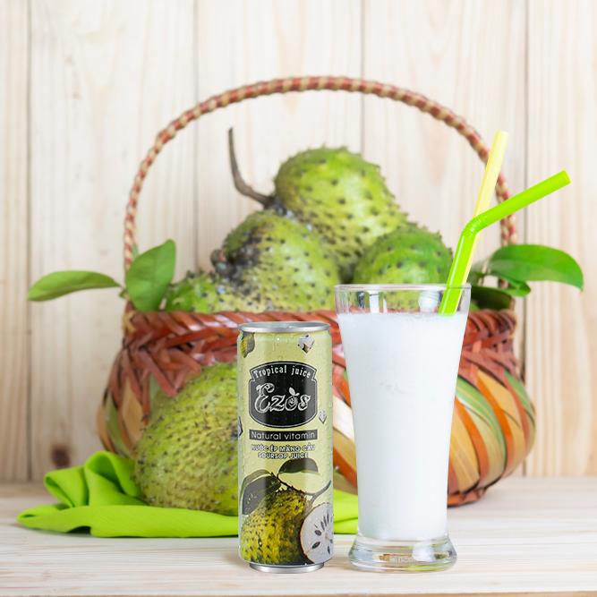 Nước Ép Mãng Cầu Ezos lốc 6 lon