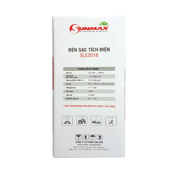 ĐÈN SẠC SUNMAX SLE2018