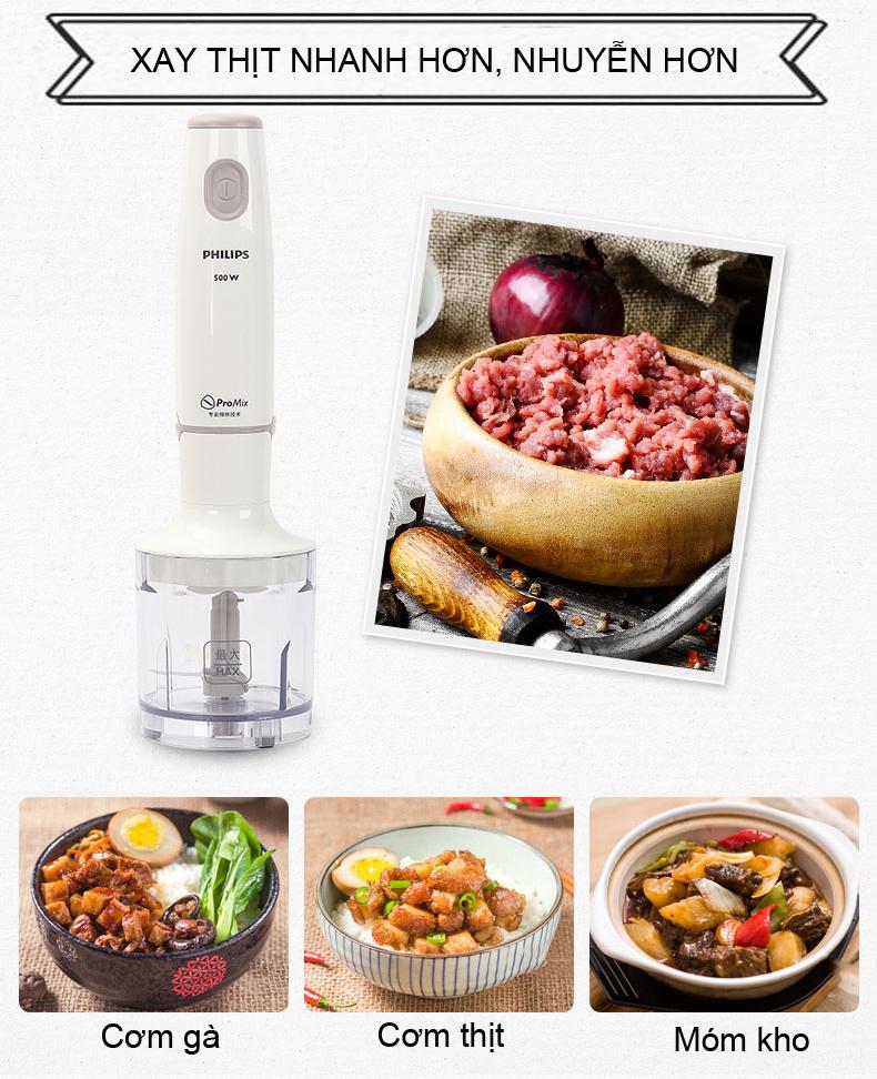 Máy xay sinh tố cầm tay Philips HR1608