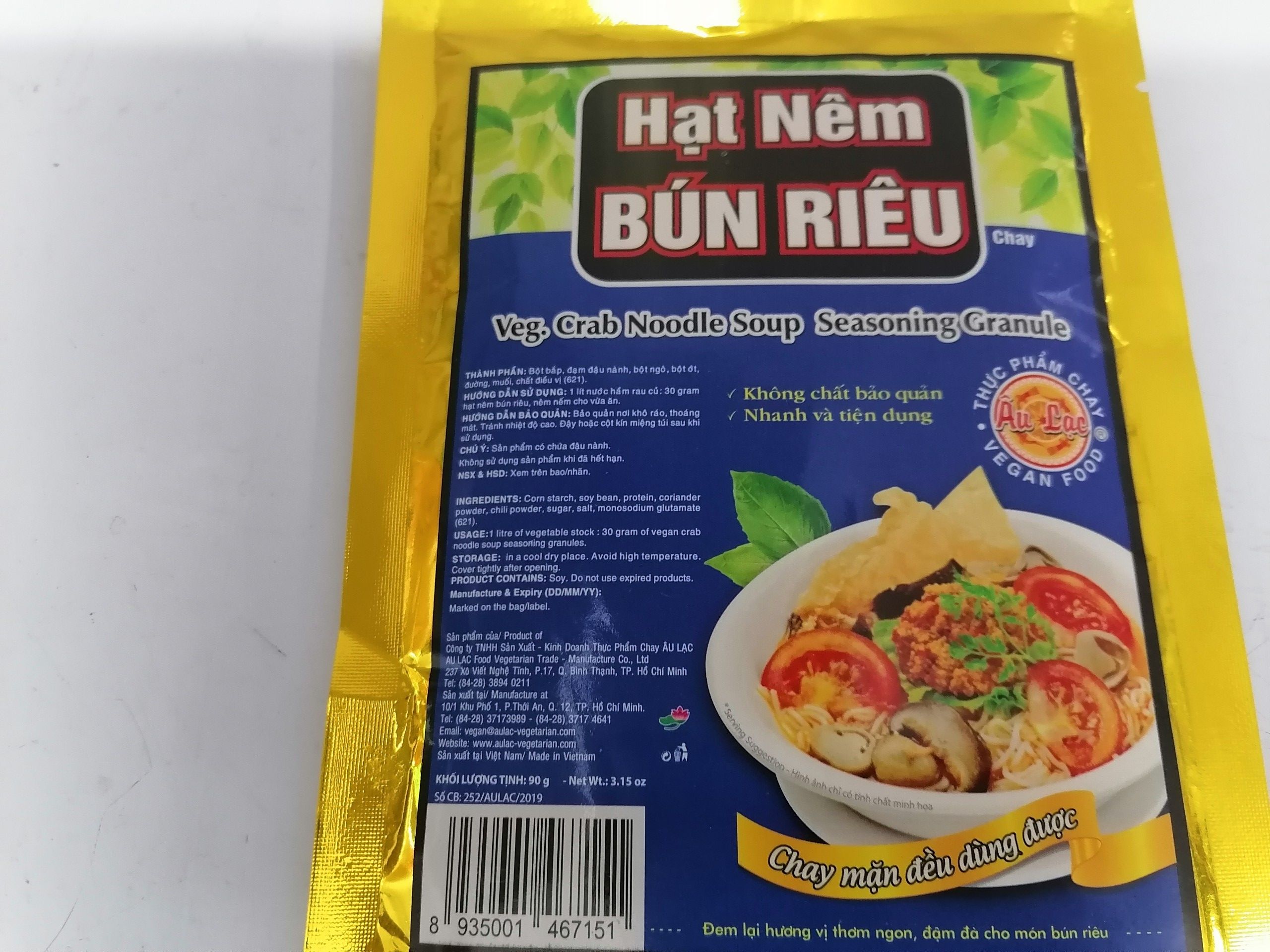 Hạt Nêm Chay Âu Lạc Bún Riêu