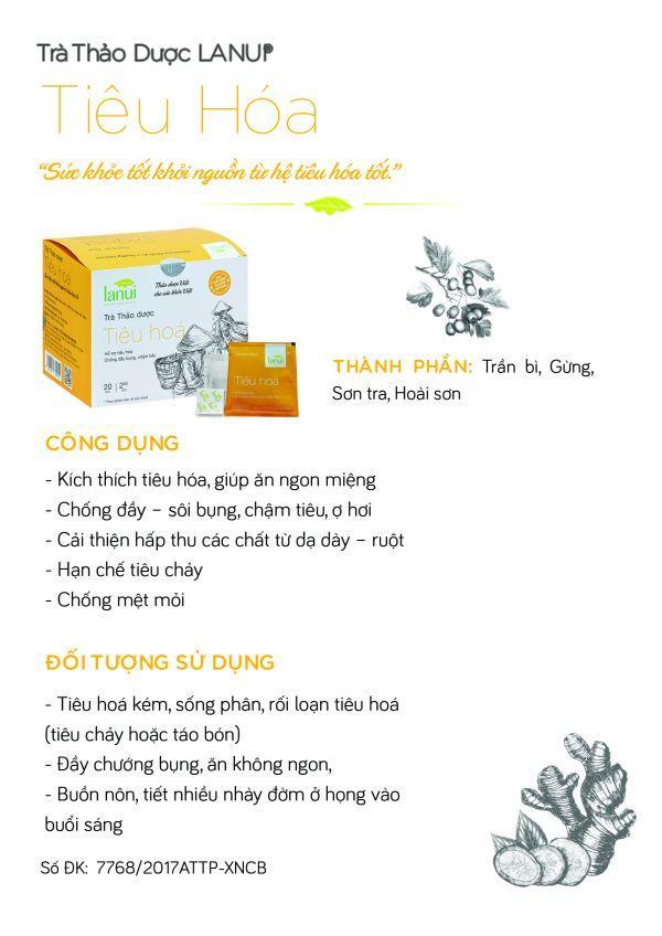 Trà thảo dược LANUI DIGEST TEA hỗ trợ tiêu hóa