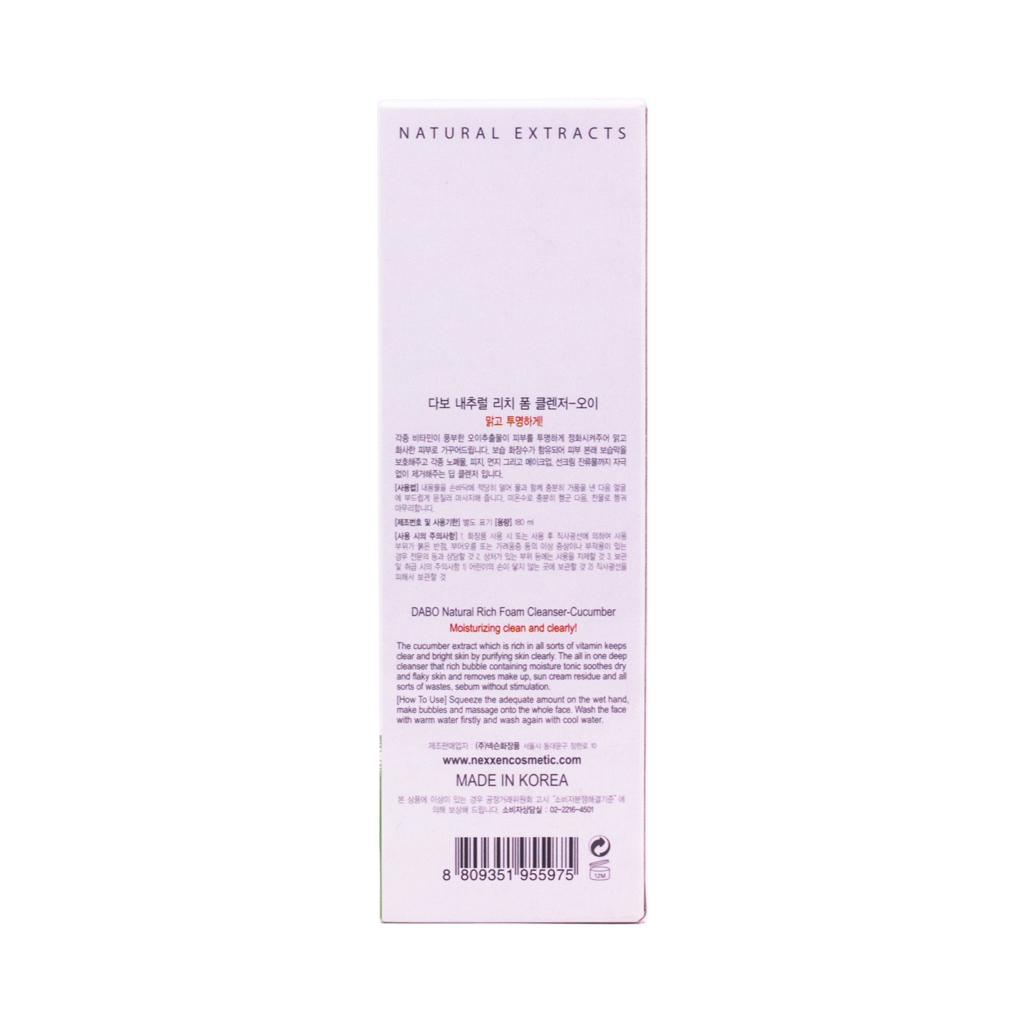 Sữa rửa mặt Dabo tinh chất dưa leo 180ml