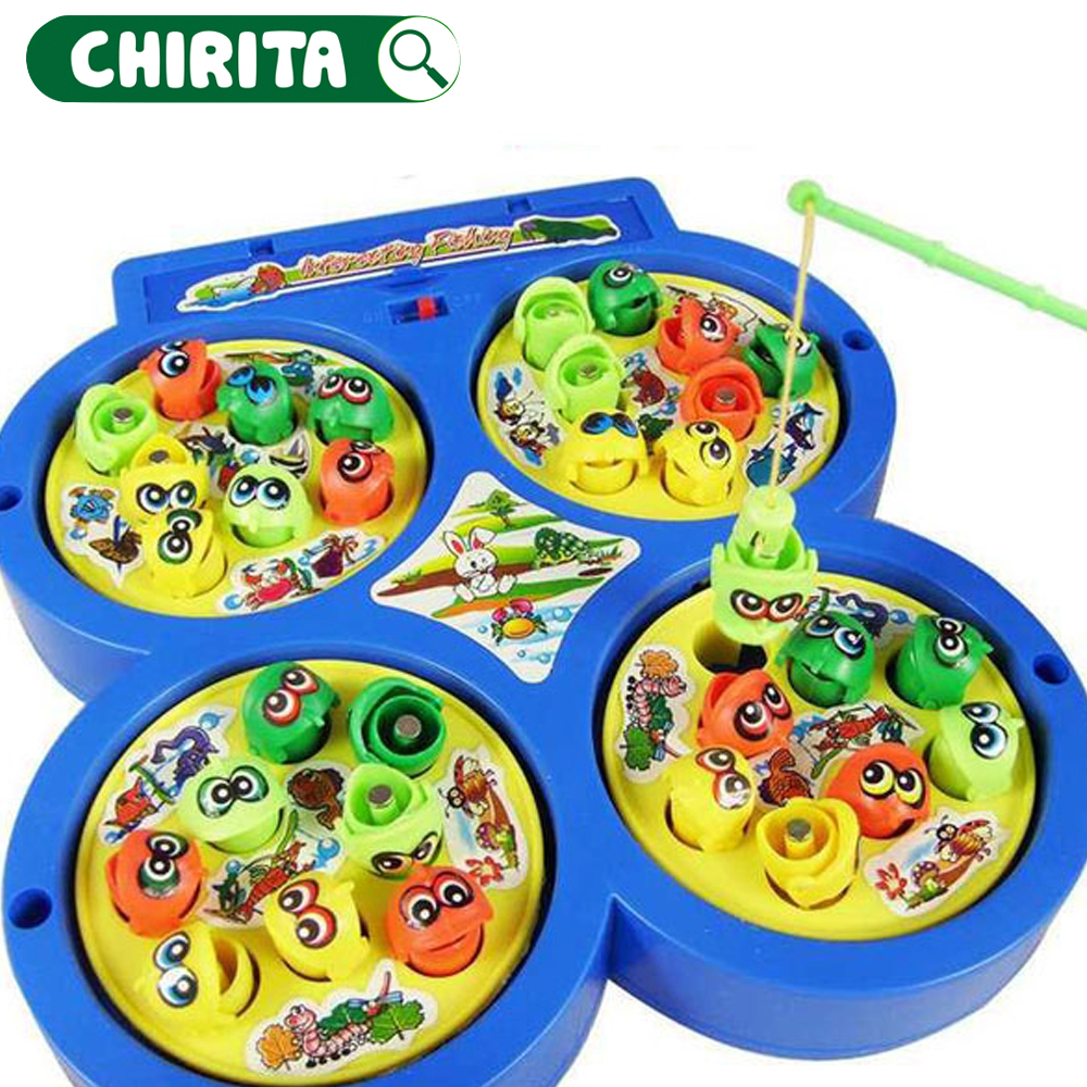 Bộ câu cá 4 hồ nam châm phát nhạc