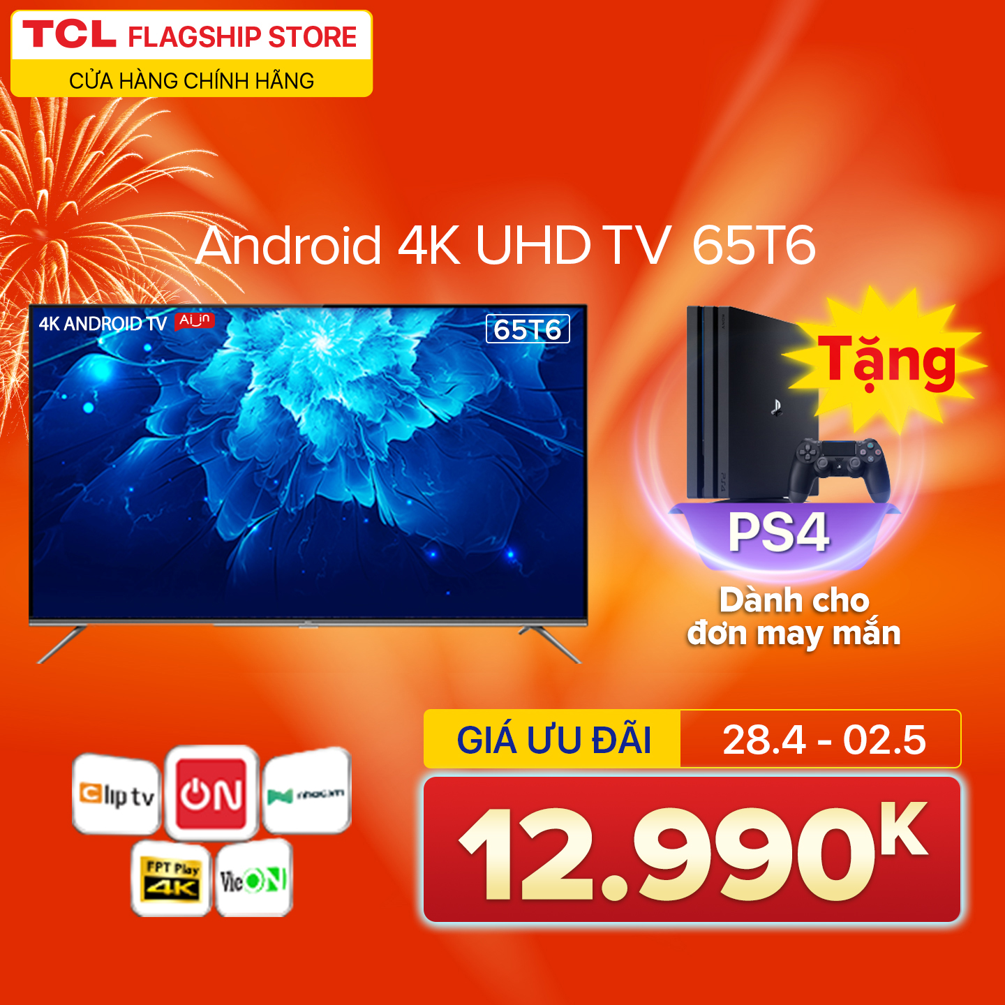 Smart Tivi TCL 65T6 - 65 inch, Ultra HD 4K