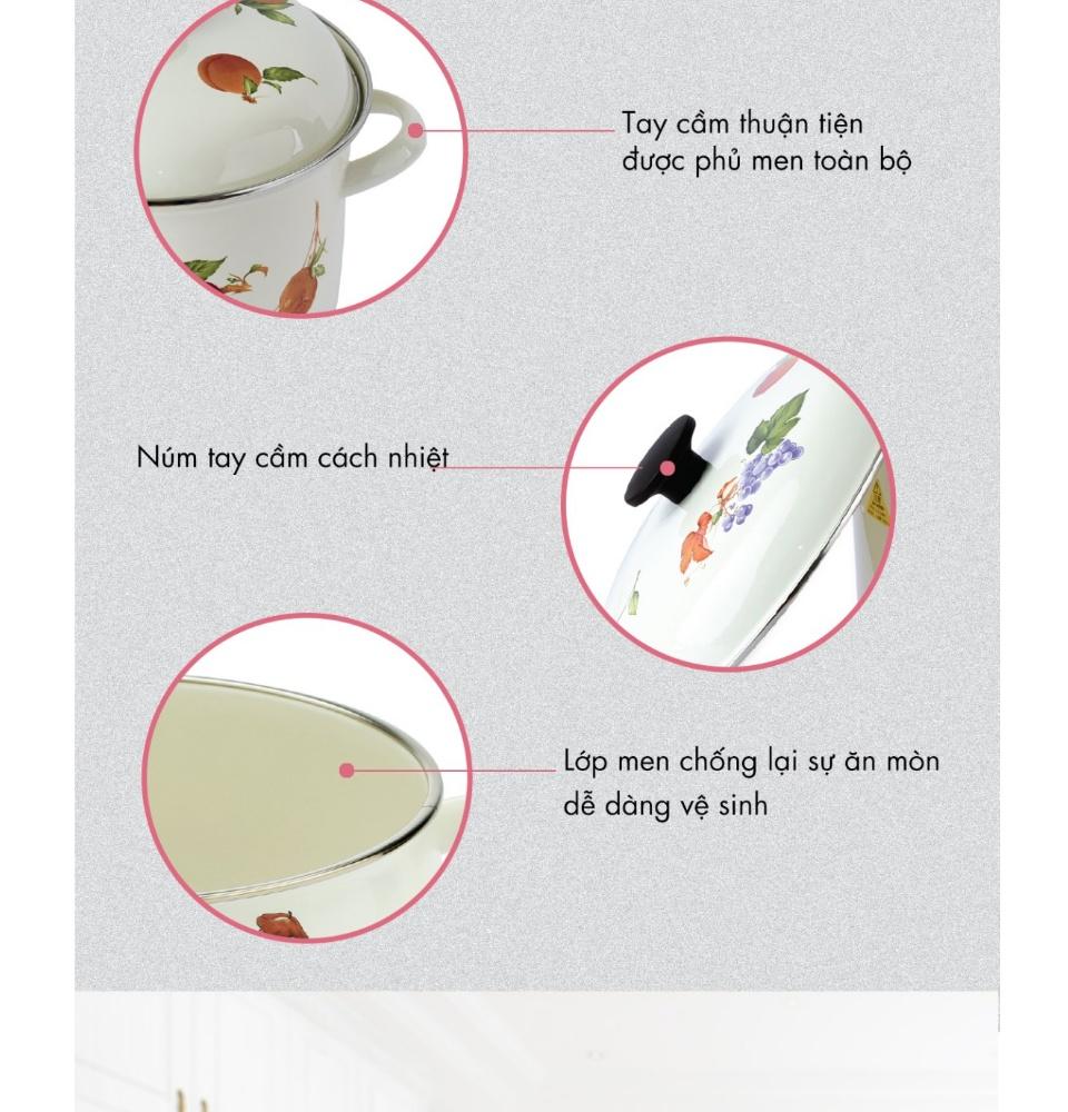 Bộ nồi tráng men Fujihoro FRV-4