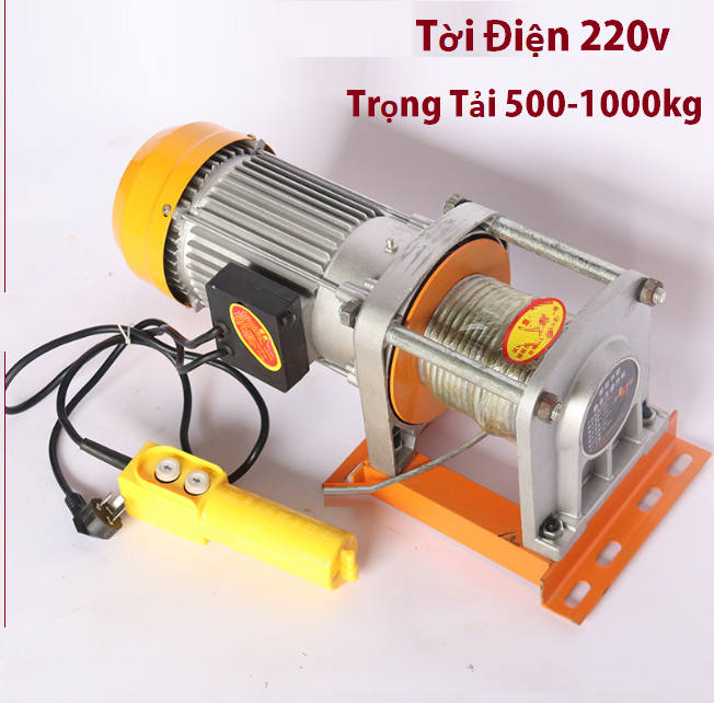 Tời Điện Mặt đất 220v Máy Tời Nhanh Nâng Hạ Vật Liệu Công Trình Xây