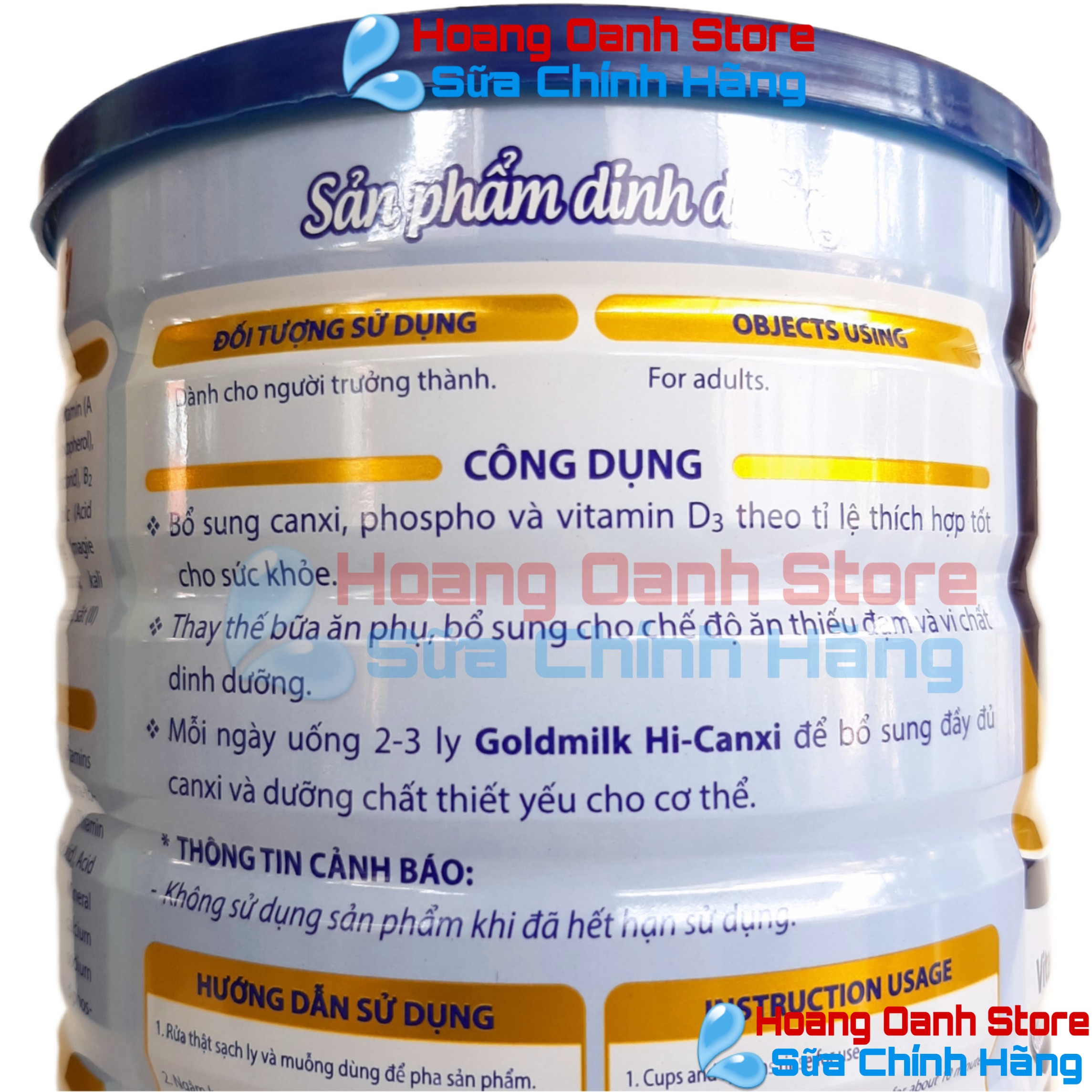 Sữa bột Goldmilk Hi-Canxi 900g