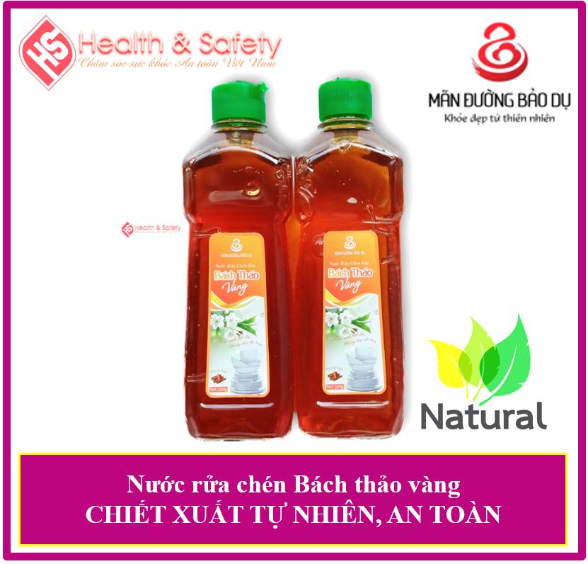 Nước rửa chén Bách Thảo vàng hương quế 500g