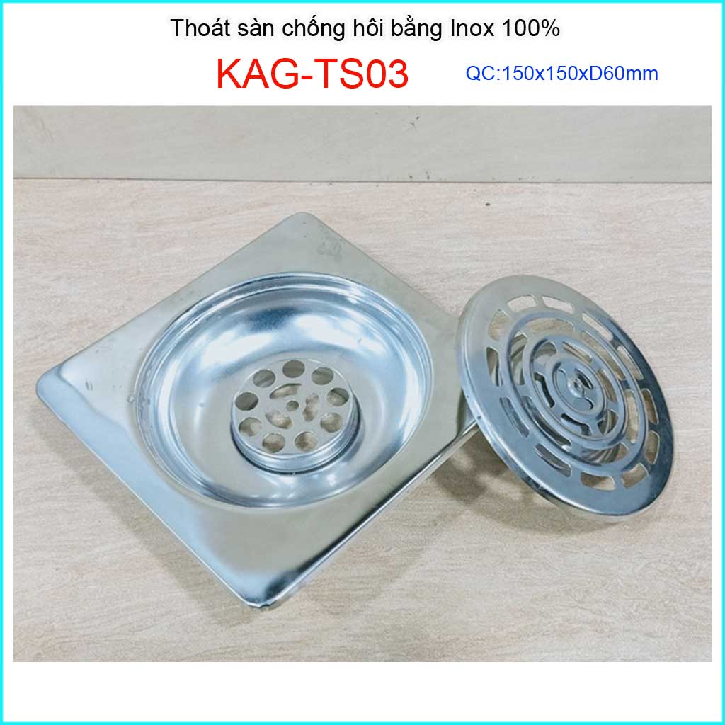 Phễu thoát sàn inox KAG-TS03