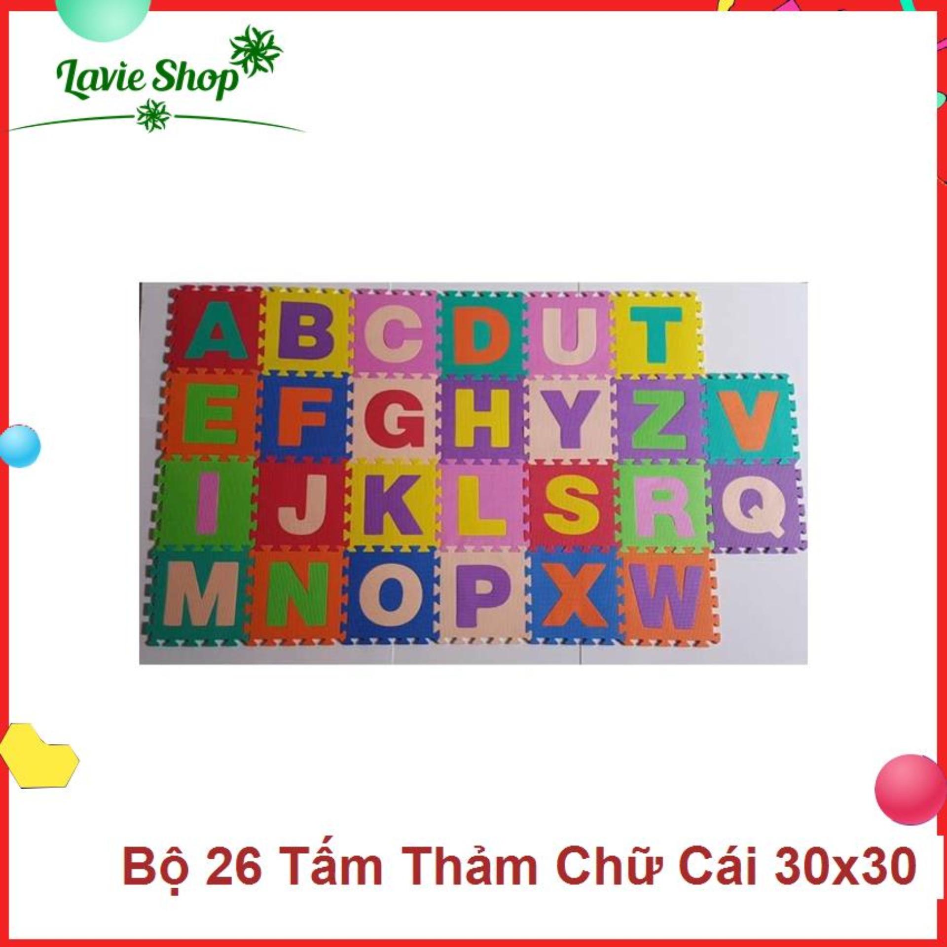 Thảm xốp 26 miếng kiểu chữ - 30x30 cm