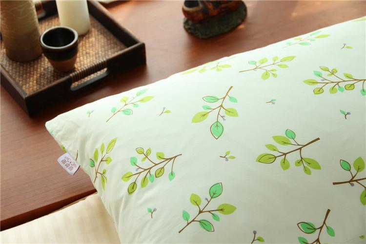 Phong Cách Nhật Bản 100% Cotton Sọc Chéo Nông Thôn Lá Vỏ Gối Mùa Hè Đơn Đơn Chiếc Trẻ Em Sinh Viên 100% Cotton Vỏ Gối 48*74 Cm