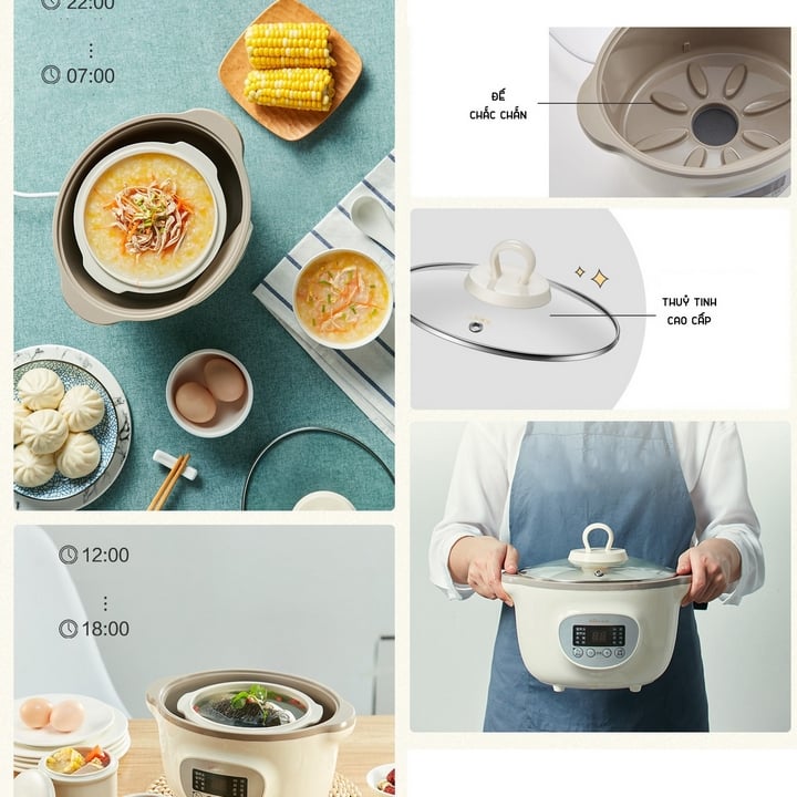 Nồi Hầm Chậm Bear D16J3 1.6L